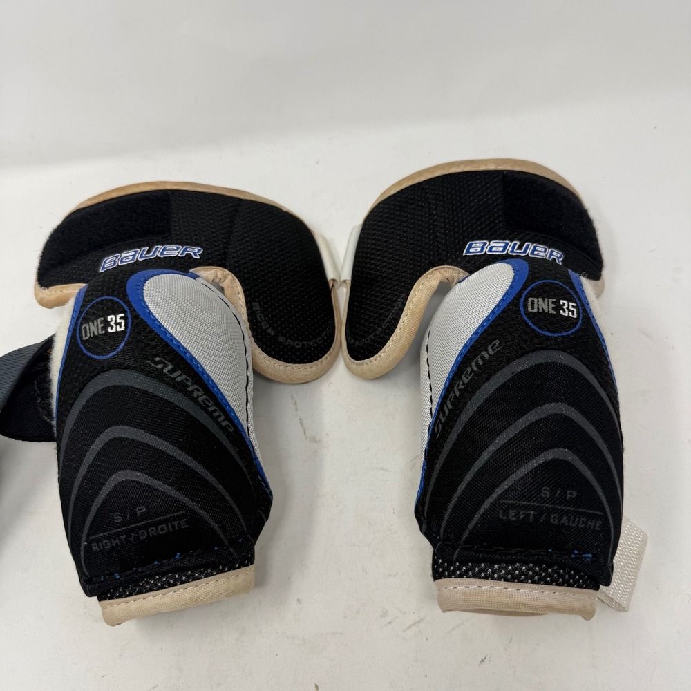 Bauer Supreme One 35 Junior Hockey Elbow Pads Black Blue Size Small P 6922